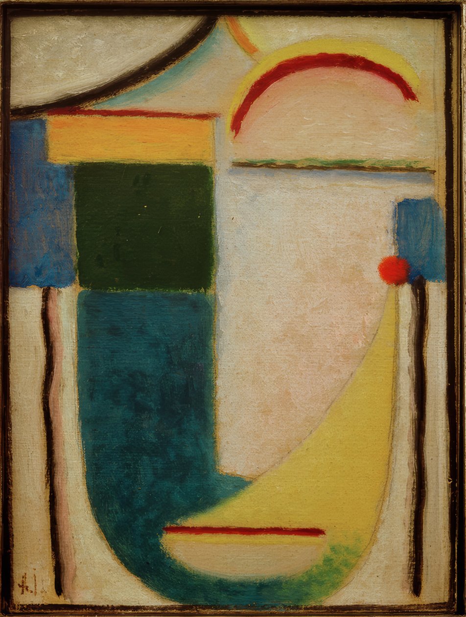 Soyut kafa: "Frost" için eskiz by Alexej von Jawlensky