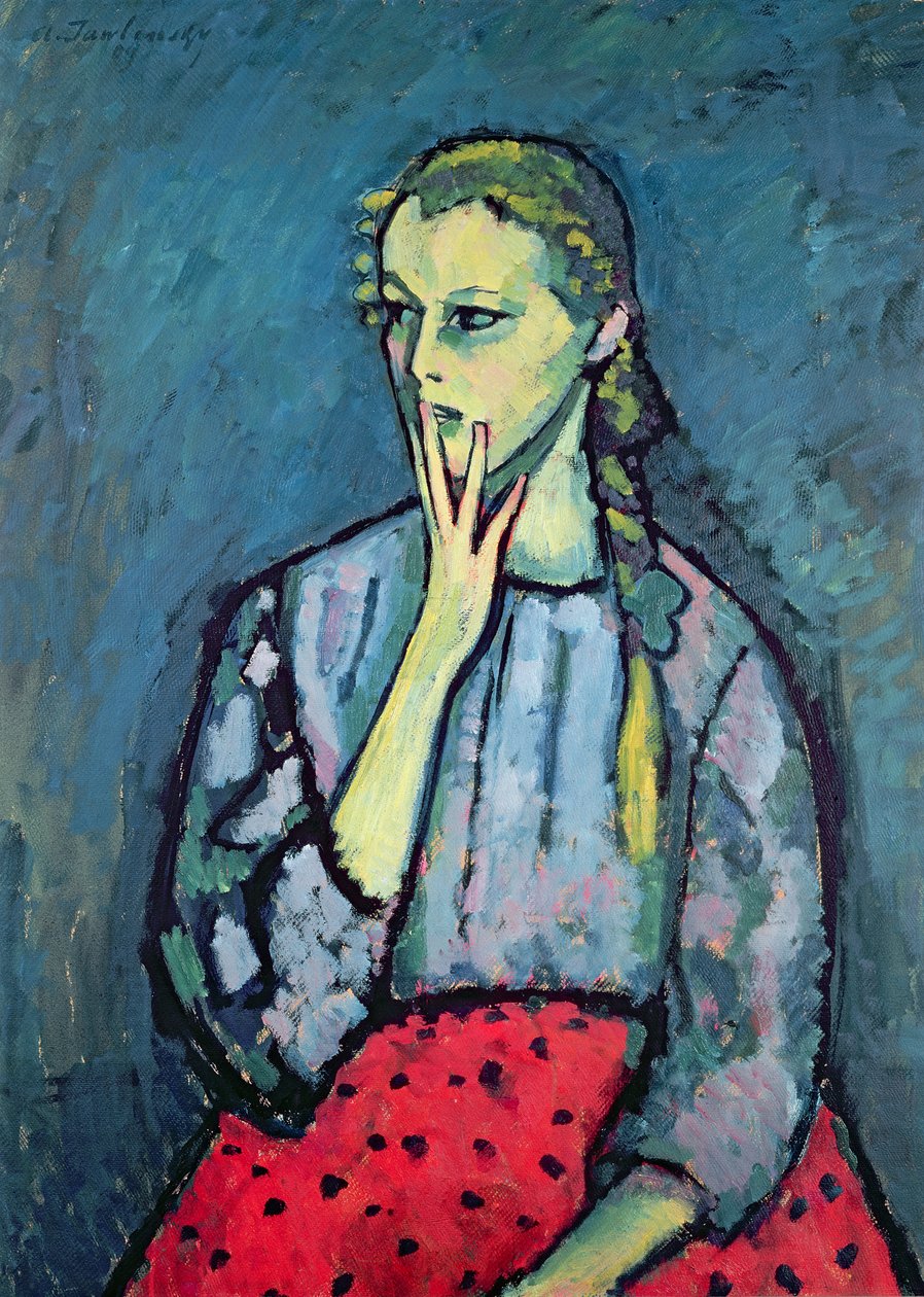 Genç Bir Kızın Portresi by Alexej von Jawlensky