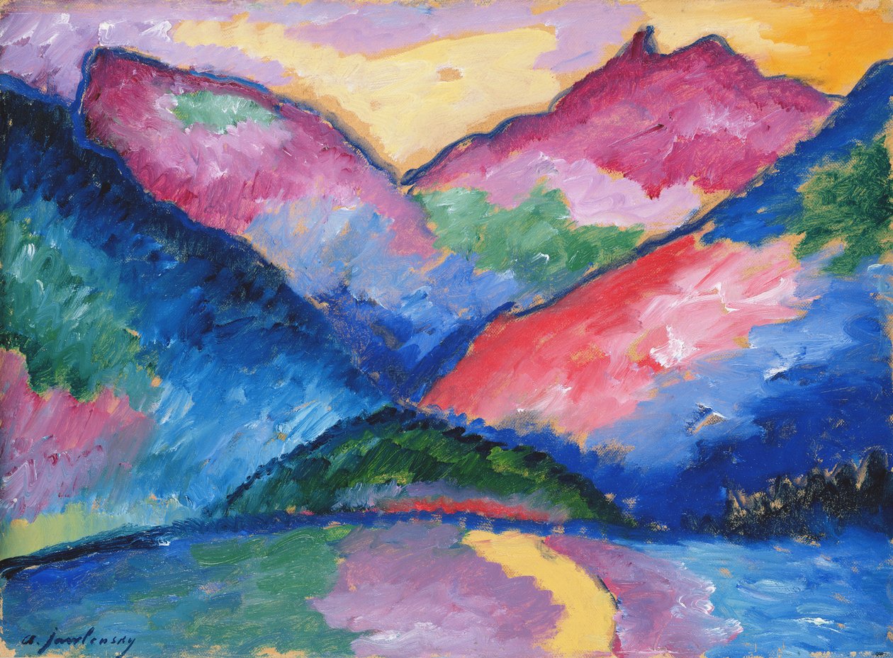 Oy Vadisi, 1910 (karton üzerine yağlı boya) by Alexej von Jawlensky