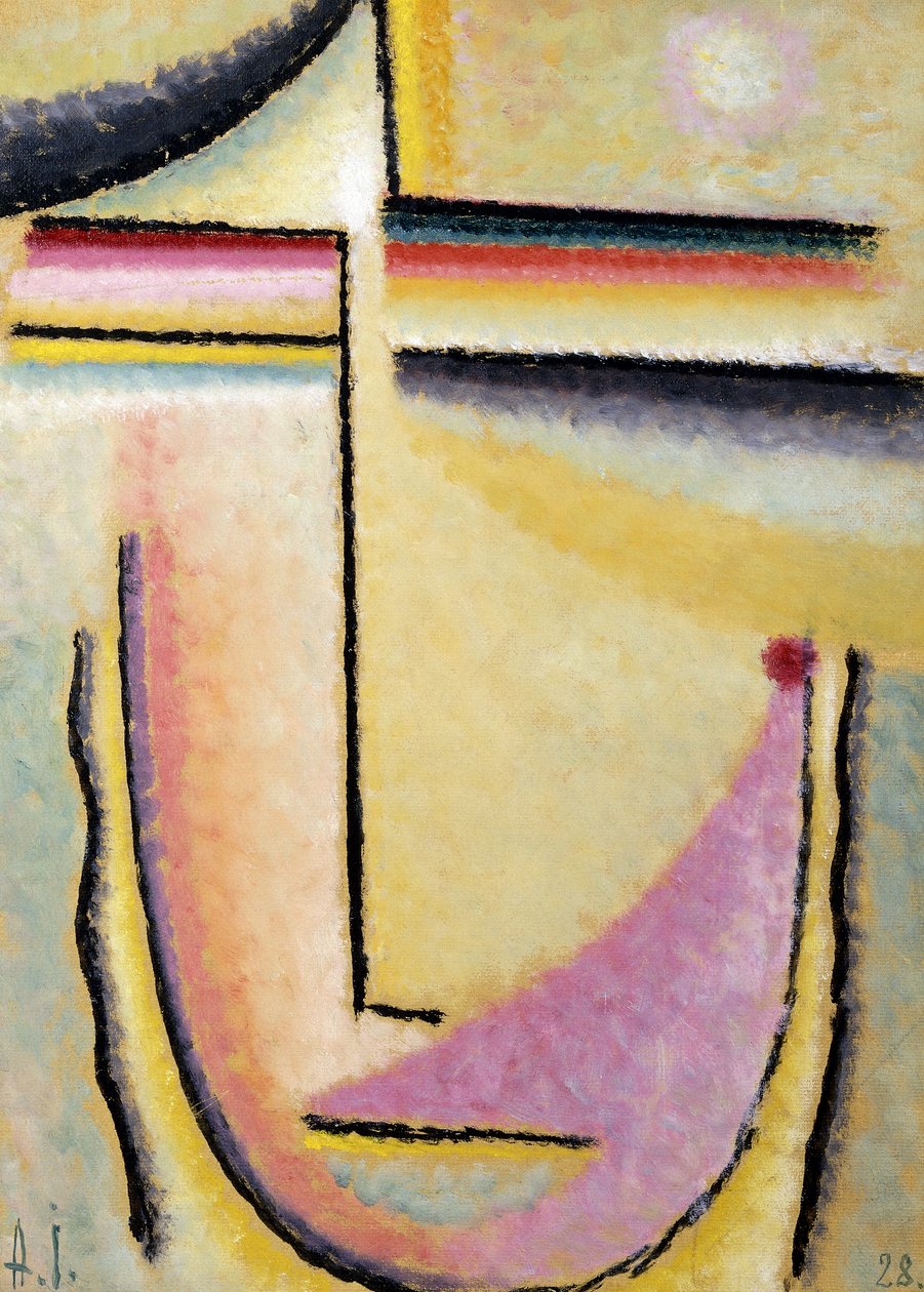 soyut kafa; Soyut Kafa, 1928 by Alexej von Jawlensky