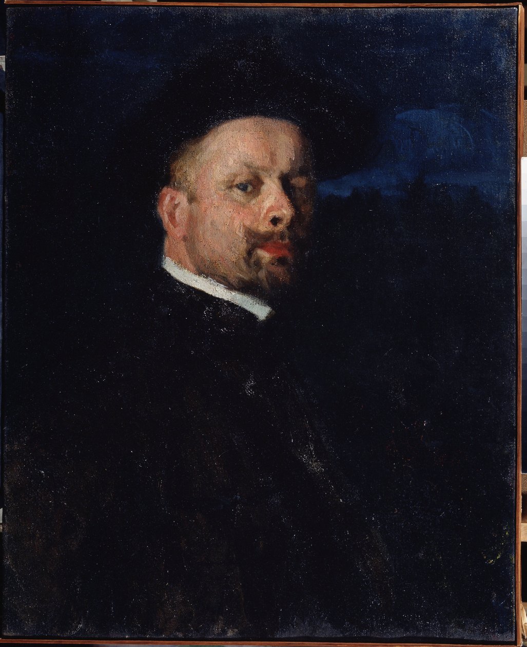 "" Otoportre "" Resim Alexei von Javlensky (Alexi von Jawlensky, Alexej von Javlenski) (1864-1941) 1890 environ Regional M. Vrubel Sanat Müzesi, Omsk by Alexej von Jawlensky