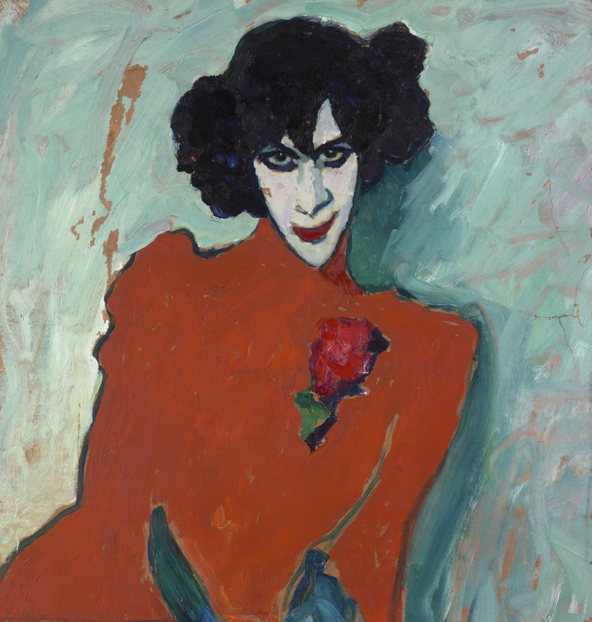 Dansçı Alexander Sacharoff'un portresi by Alexej von Jawlensky