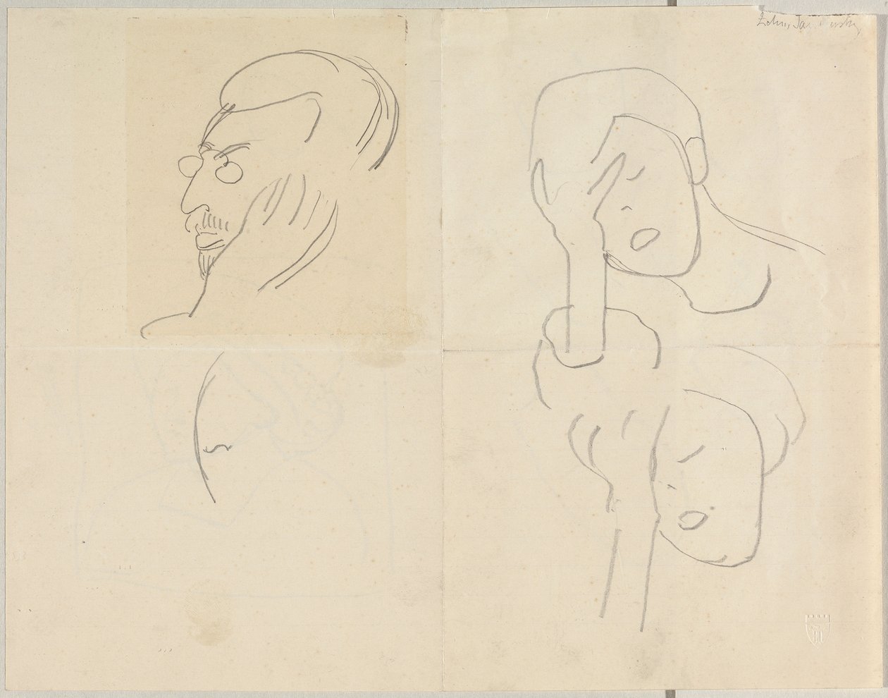 Bildnisskizze Kandinsky by Alexej von Jawlensky