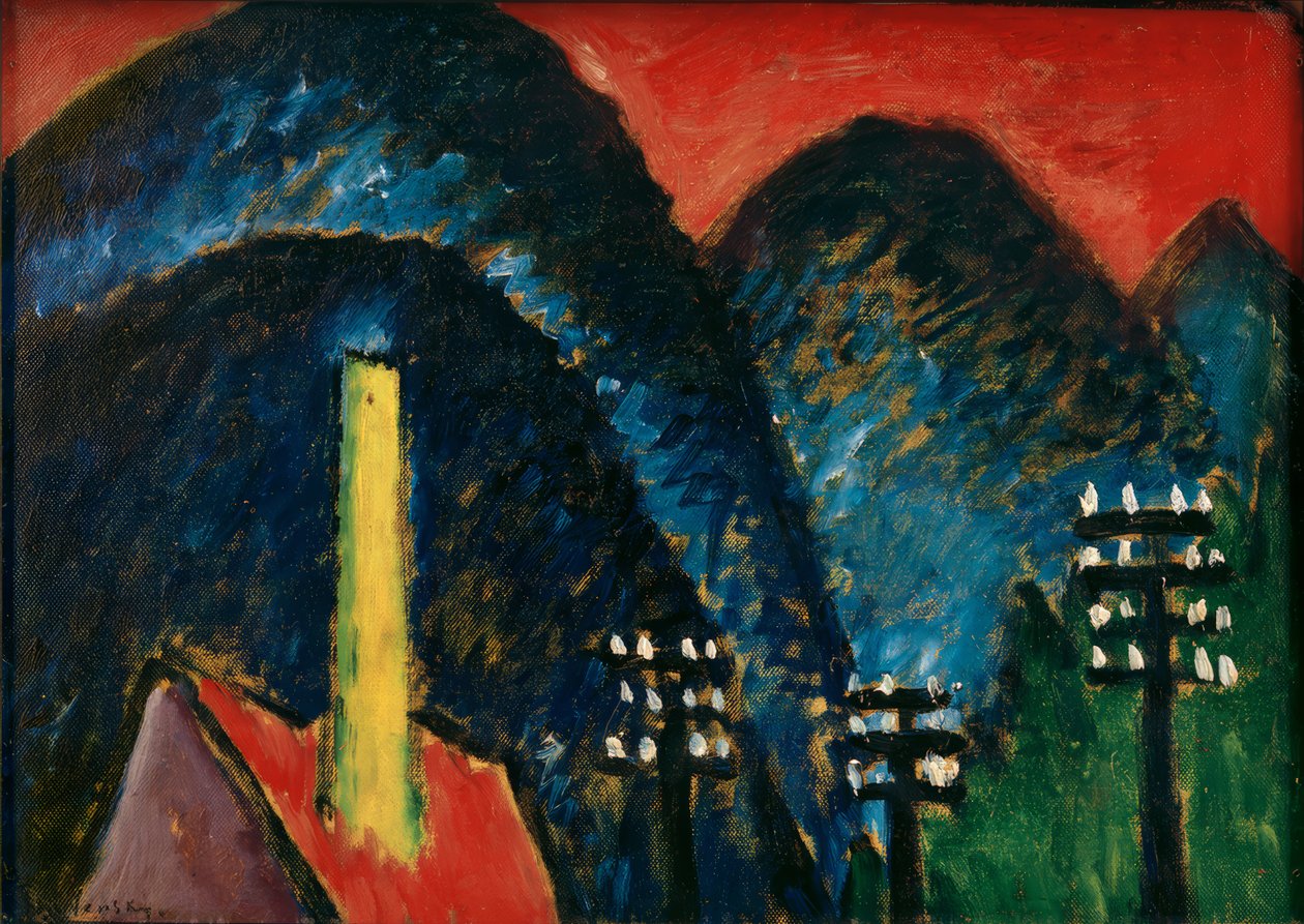 Mavi dağlar (sarı bacalı manzara) by Alexej von Jawlensky