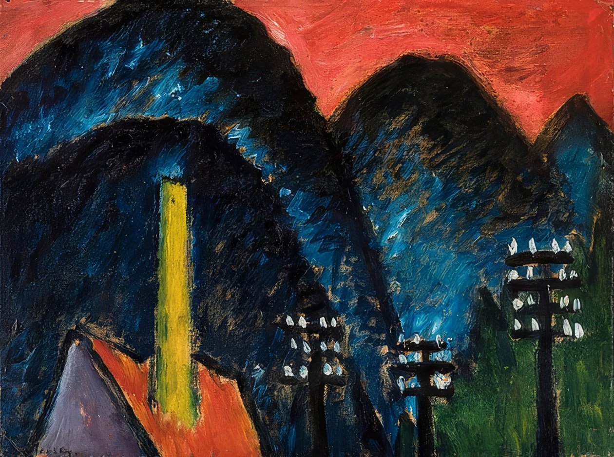Mavi dağlar (sarı bacalı manzara). 1912 by Alexej von Jawlensky