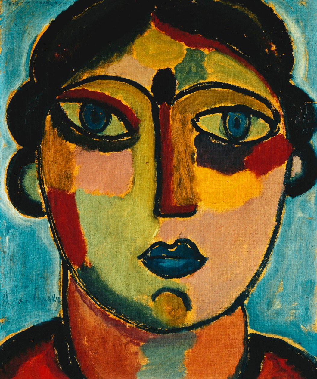 Mavi Ağız; Blauer Mund, 1917 by Alexej von Jawlensky