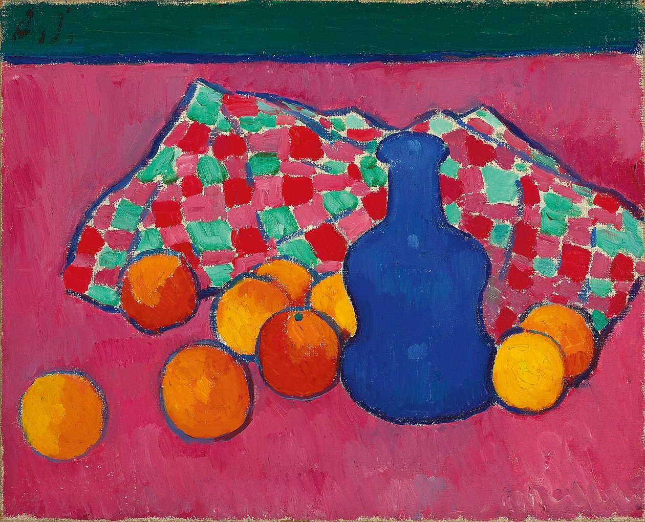 Portakallı Mavi Vazo, 1907 by Alexej von Jawlensky