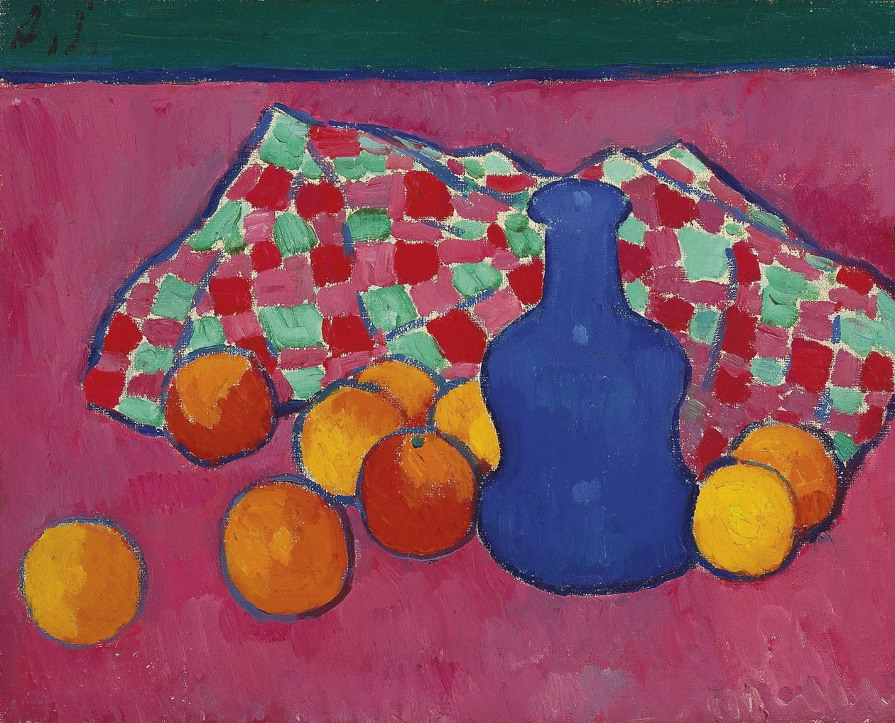 Portakallı Mavi Vazo, 1908 by Alexej von Jawlensky