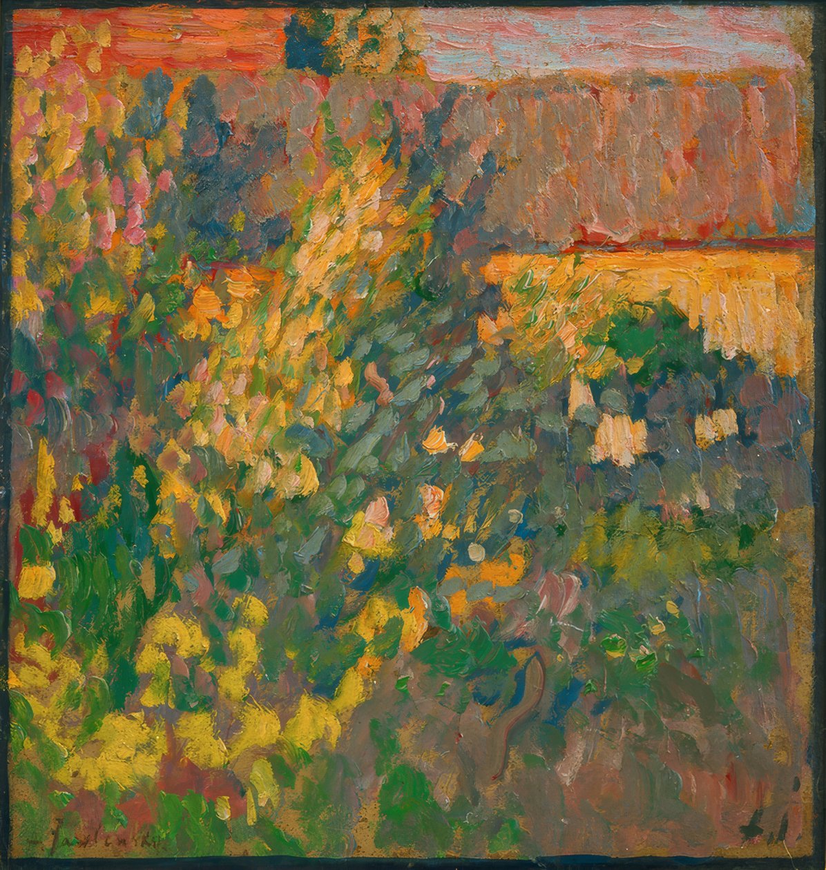 çiçek açan bahçe by Alexej von Jawlensky
