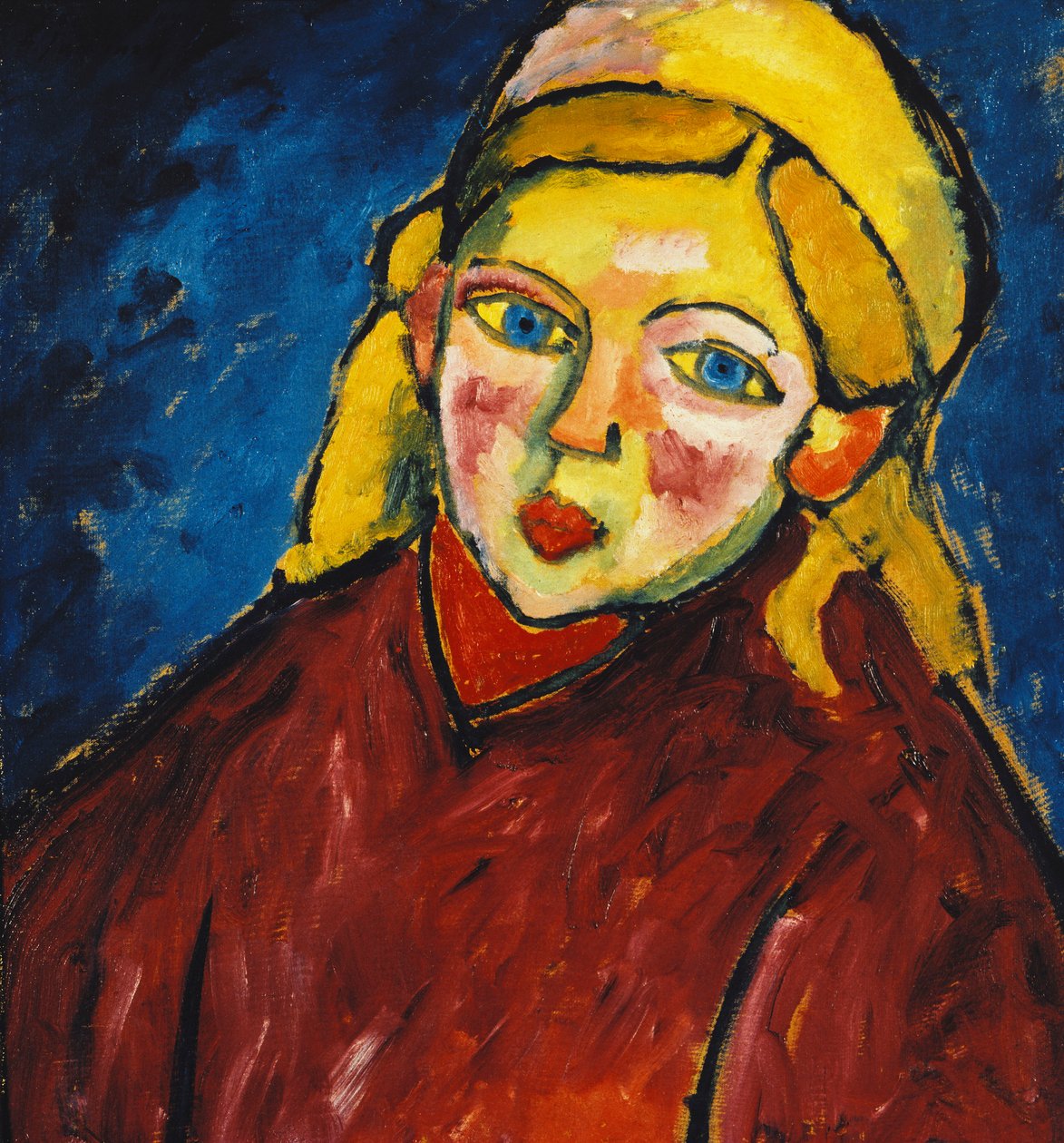 Mavi gözlü çocuk; Mavi Gözlü Çocuk, 1912 by Alexej von Jawlensky