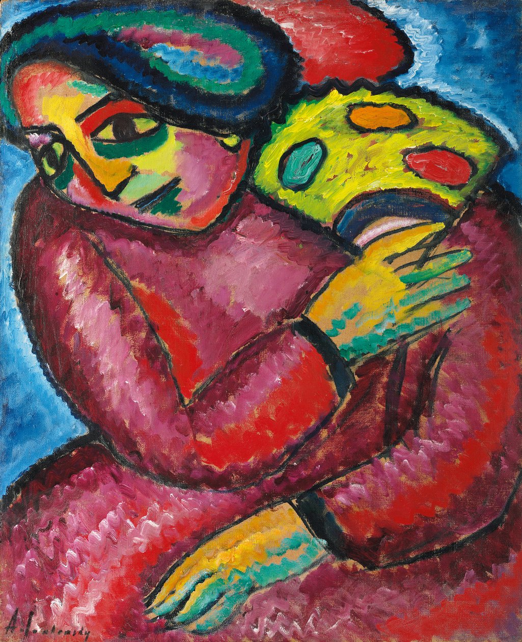 sarı yelpazeyle dans et; Sarı Yelpaze ile Dans, 1912 by Alexej von Jawlensky