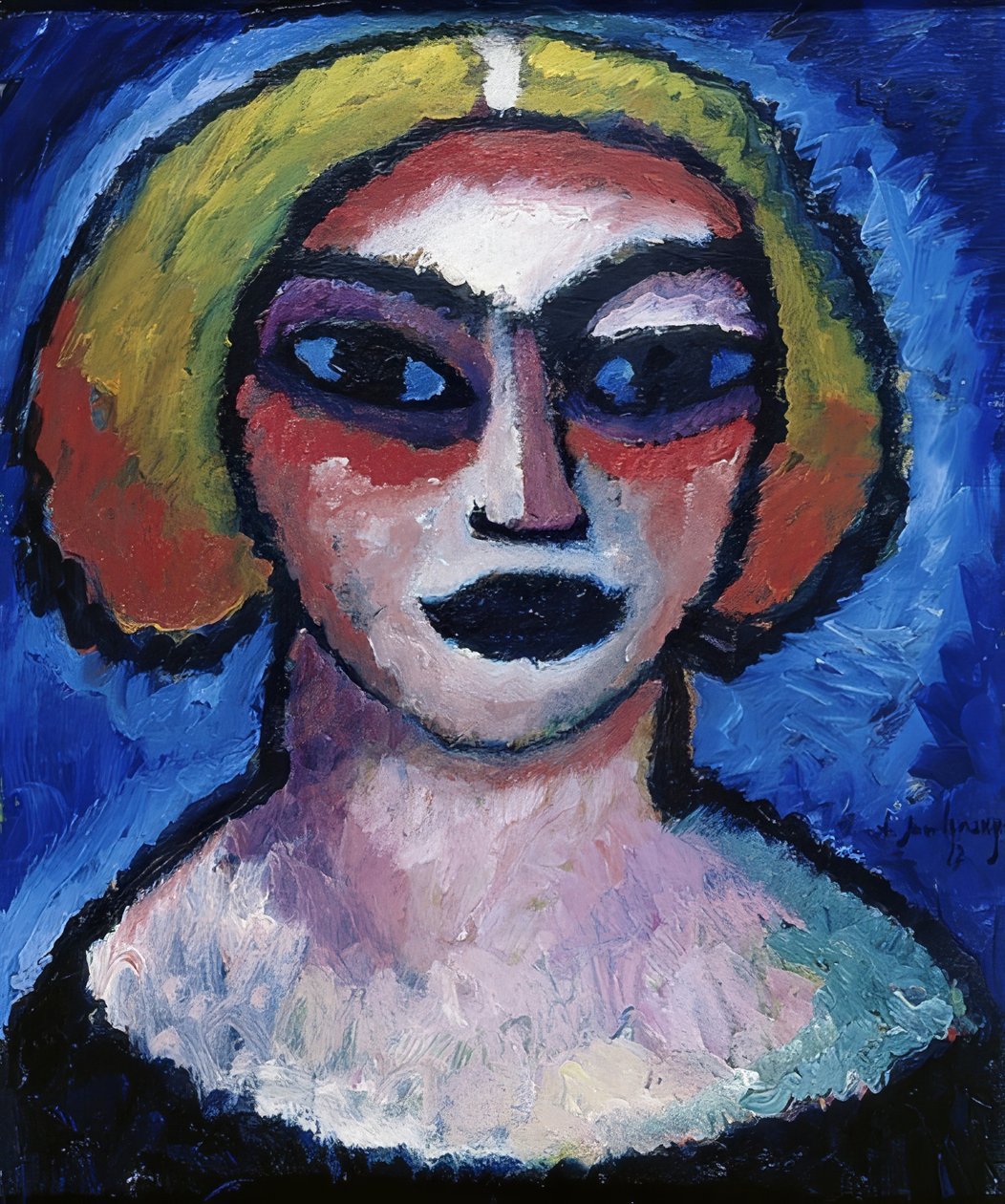 Kadın kafa. 1912 by Alexej von Jawlensky