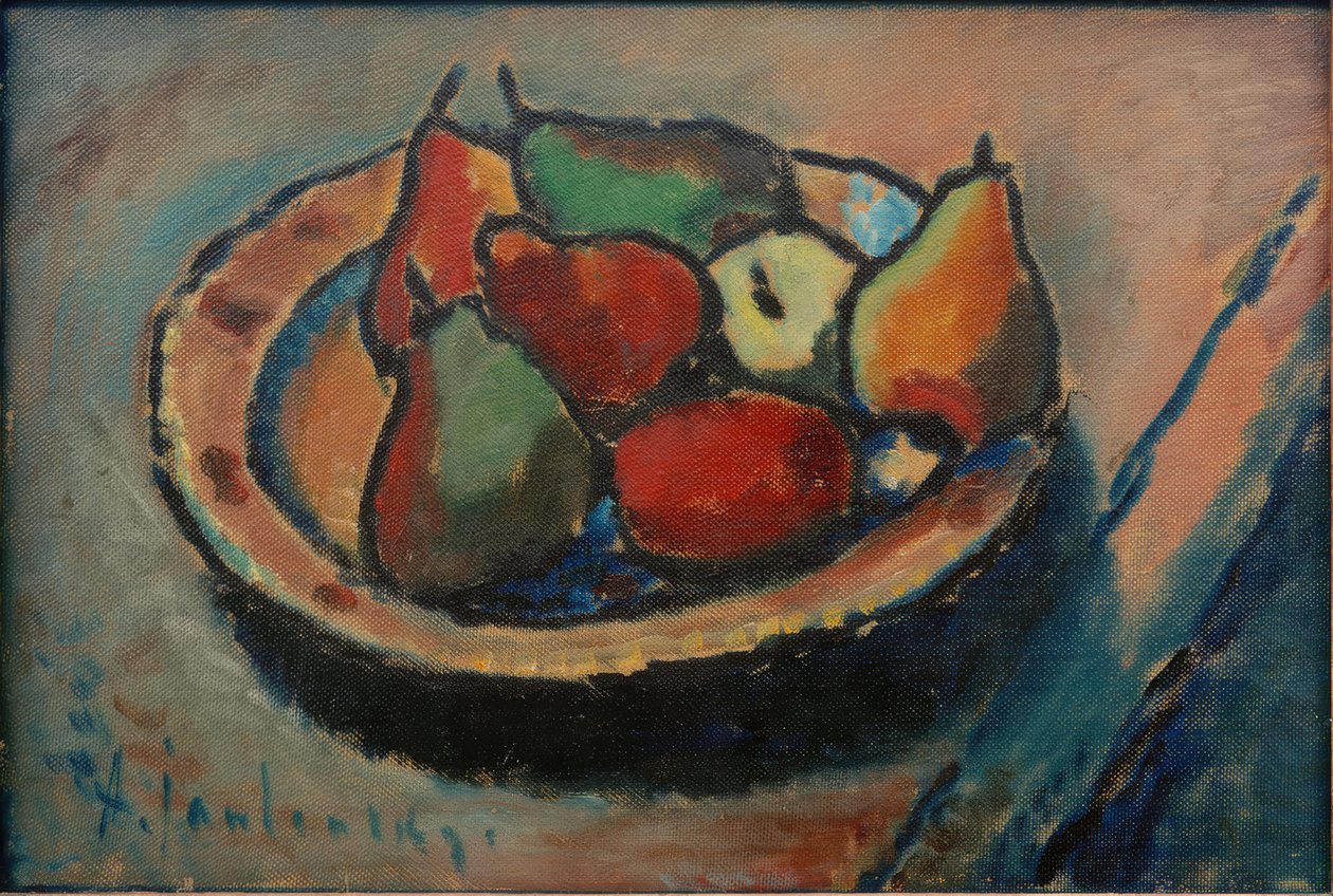 Meyve ile natürmort by Alexej von Jawlensky