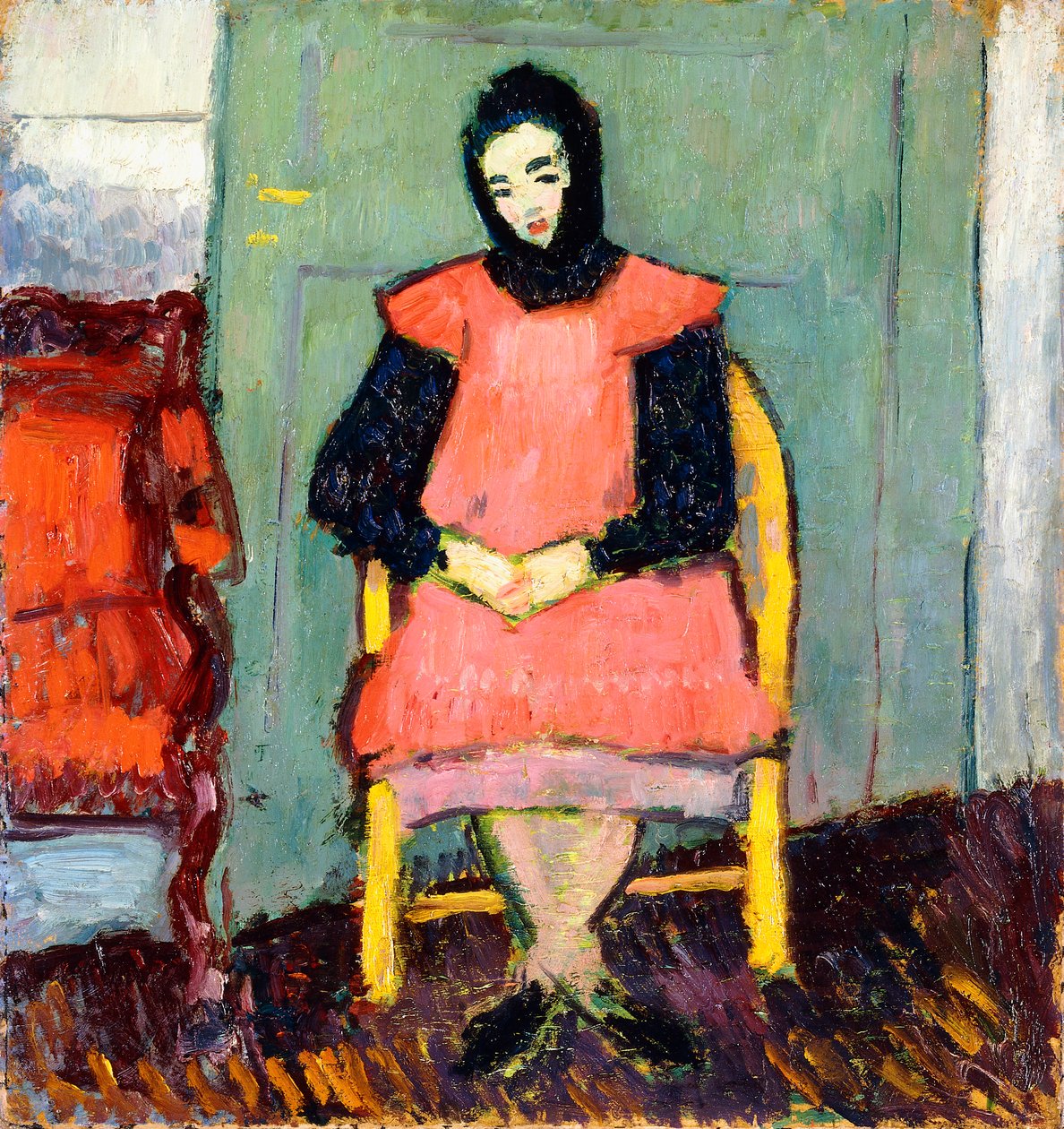 Sarı Sandalyedeki Kız, 1906-07 by Alexej von Jawlensky
