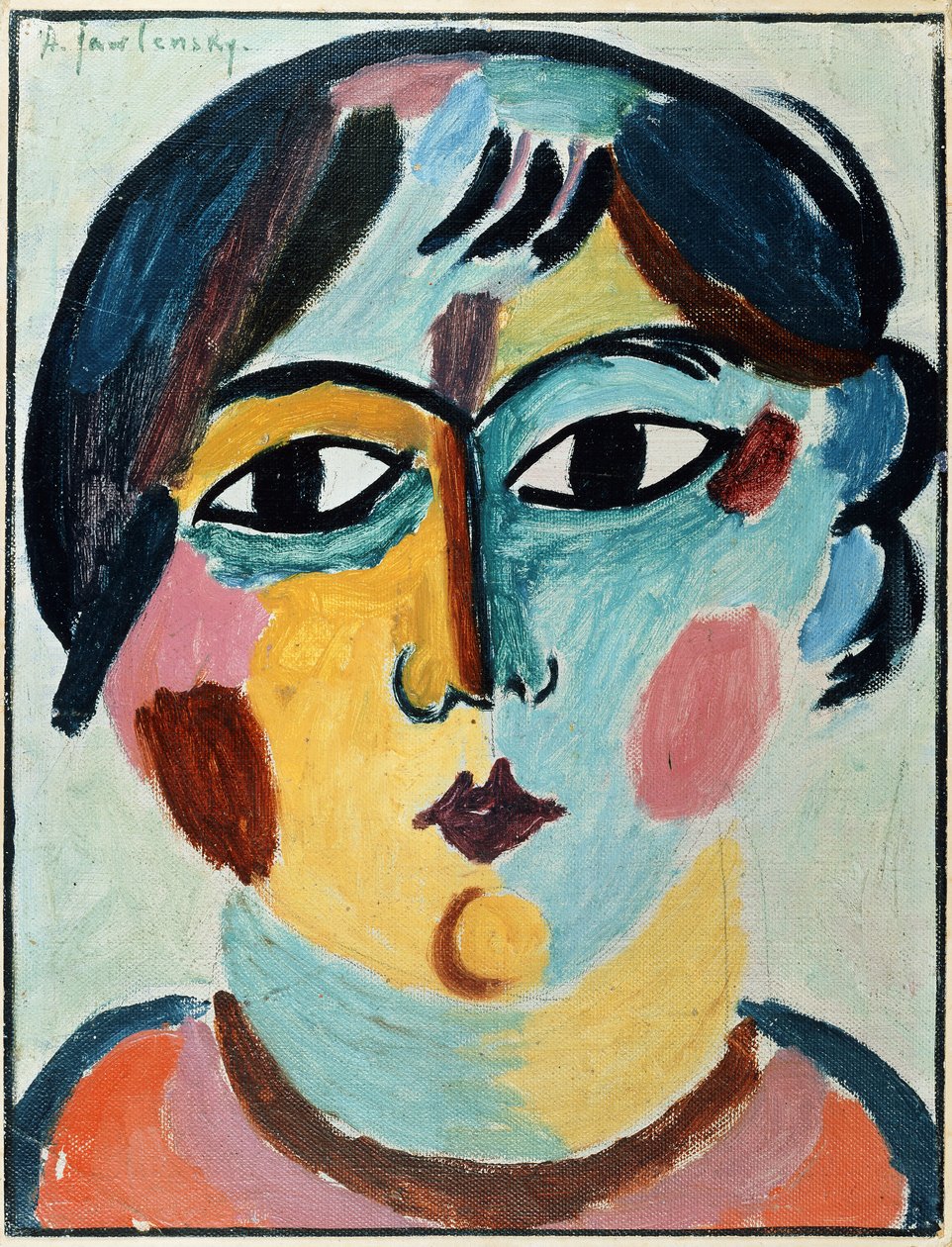 kızın başı; kız kafa, by Alexej von Jawlensky