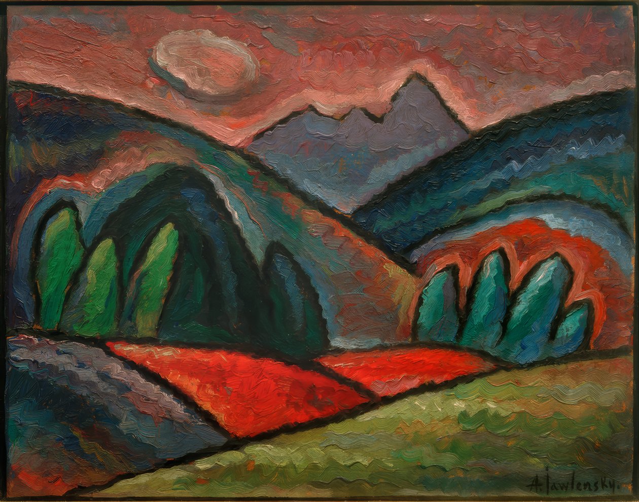 Oberstdorf yakınındaki manzara by Alexej von Jawlensky