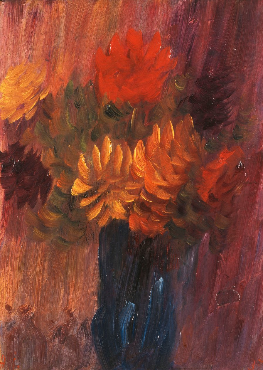 Büyük Natürmort: Kırmızı ve Sarı Dahlia; Büyük Natürmort: Kırmızı ve Sarı Yıldızçiçekleri, 1937 by Alexej von Jawlensky