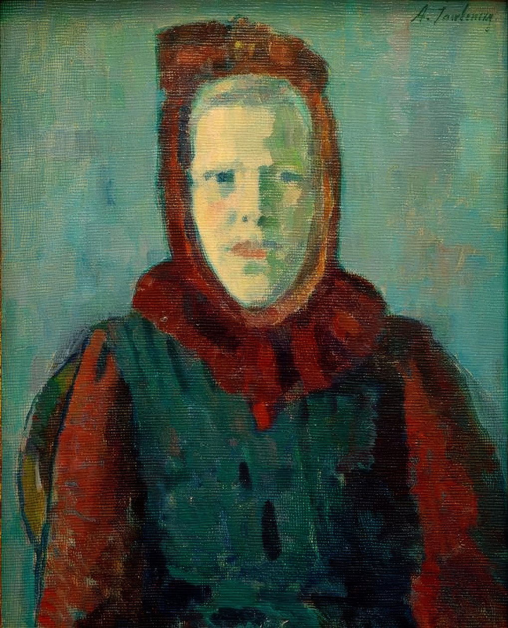 kapüşonlu kız by Alexej von Jawlensky