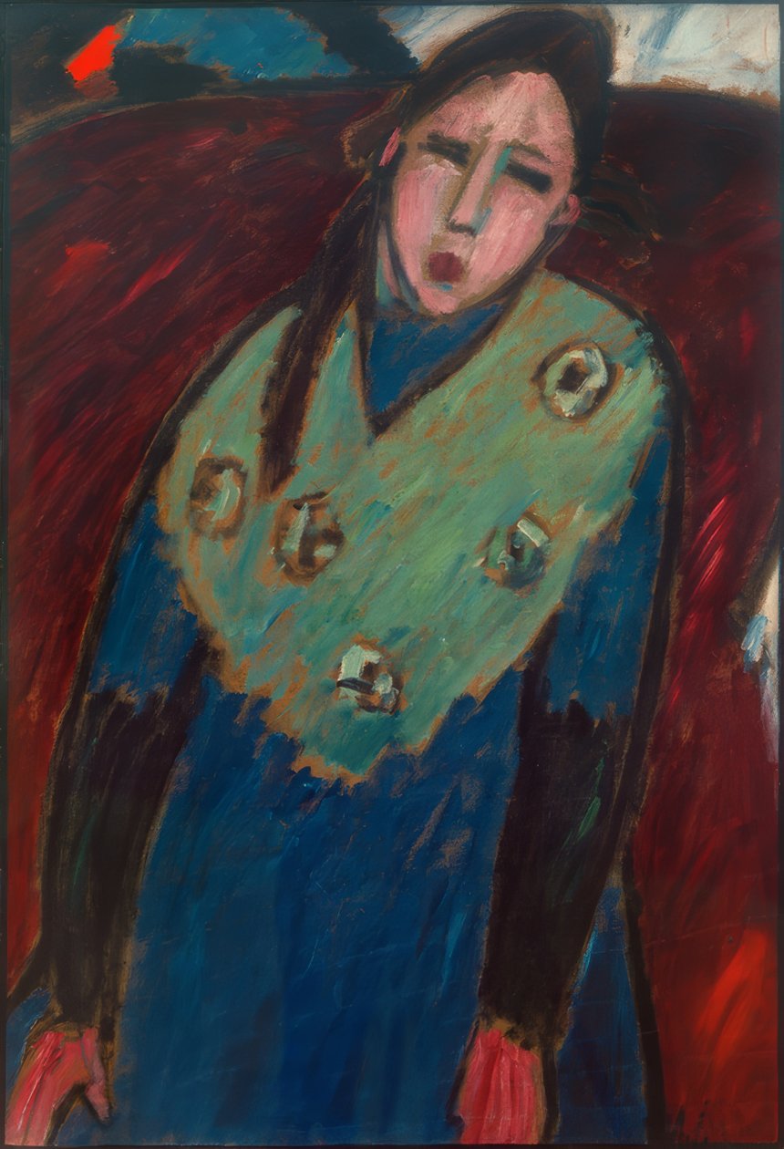 Yeşil olan kız çaldı by Alexej von Jawlensky