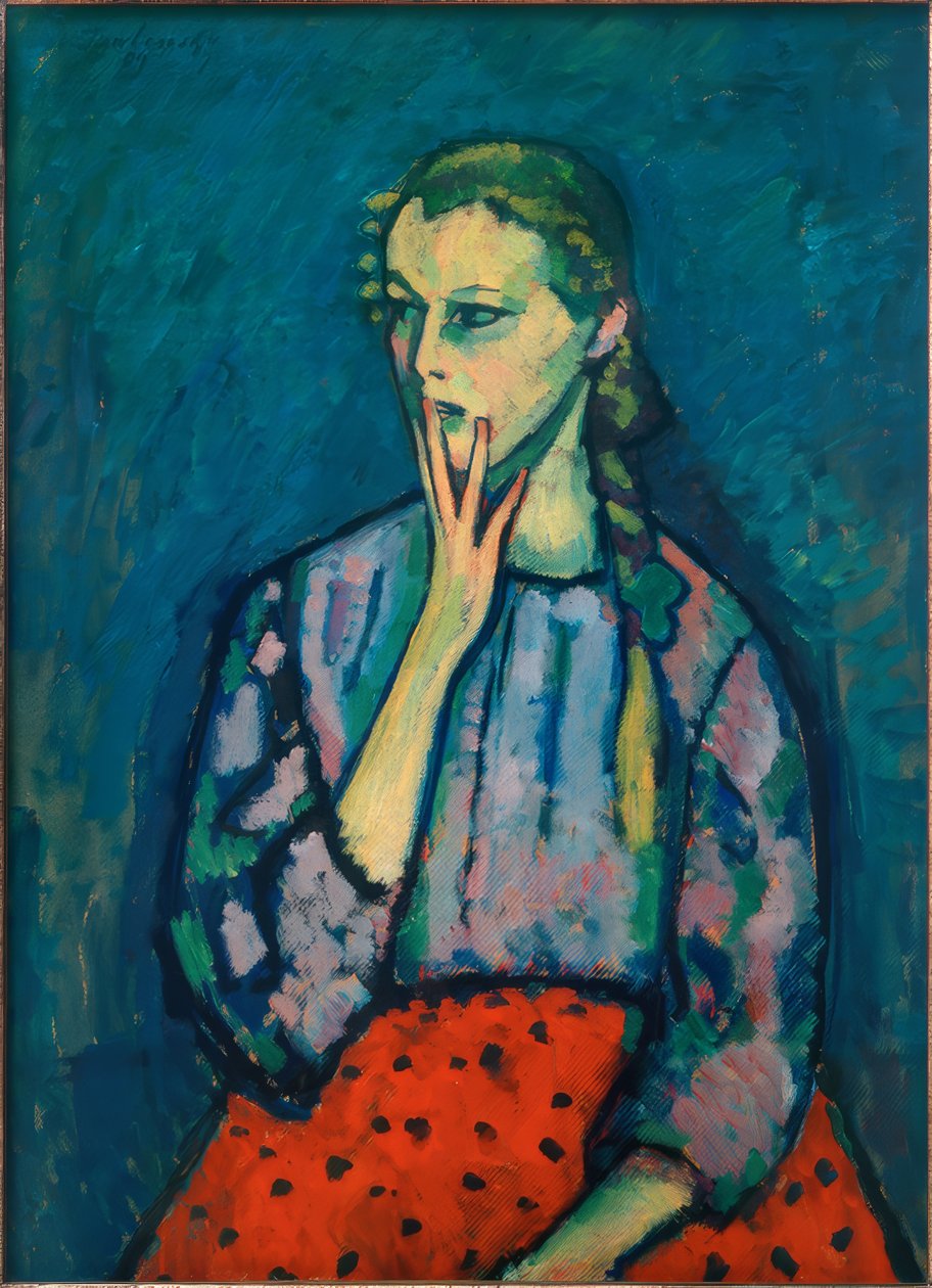 Bir kızın portresi, 1909 by Alexej von Jawlensky