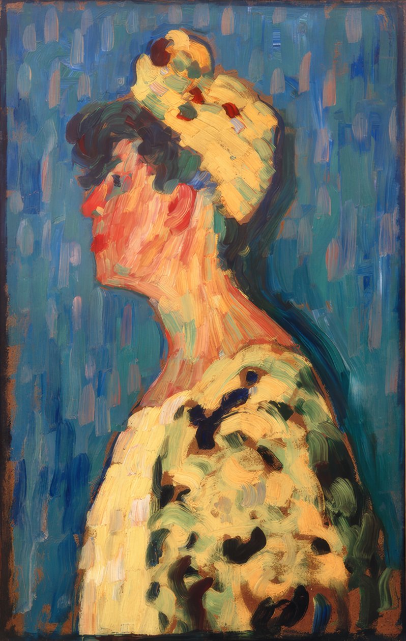 profildeki Marianne von Werefkin by Alexej von Jawlensky