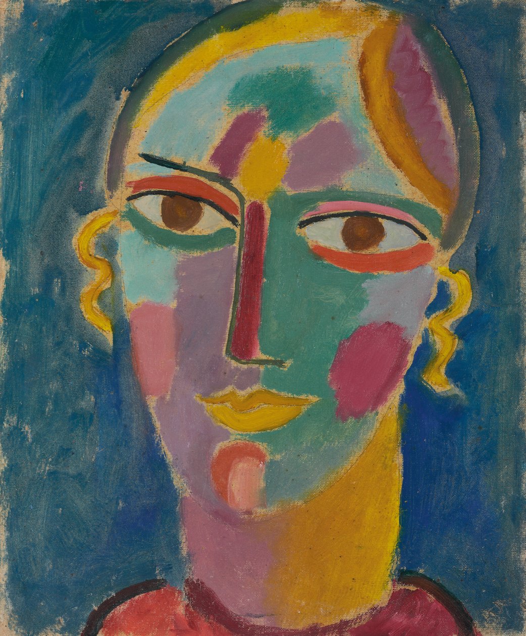 Mistik Kafa: Mavi Arka Plan Üzerinde Kadın Başı, 1917 dolayları by Alexej von Jawlensky