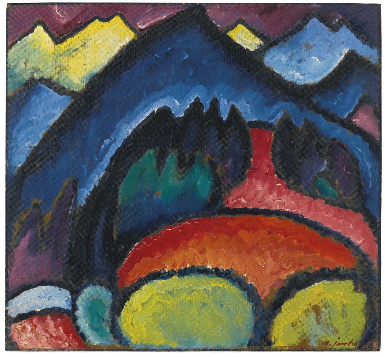 Oberstdorf Dağları, 1912 by Alexej von Jawlensky