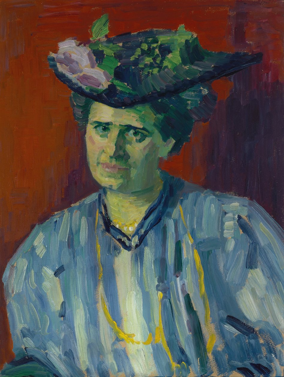 Hedwig Kubin'in Portresi by Alexej von Jawlensky