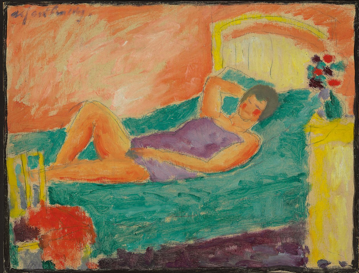 Yatan Kız; Yatan Kız, c.1917 by Alexej von Jawlensky