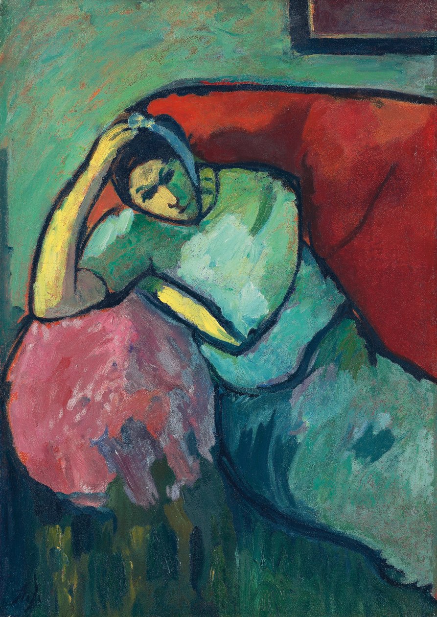 Oturan Kadın, 1909 by Alexej von Jawlensky