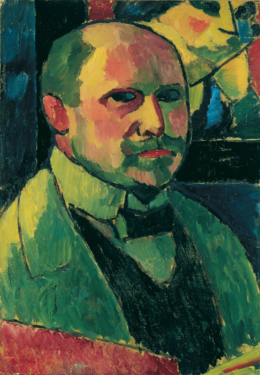 kendi kendine portre by Alexej von Jawlensky
