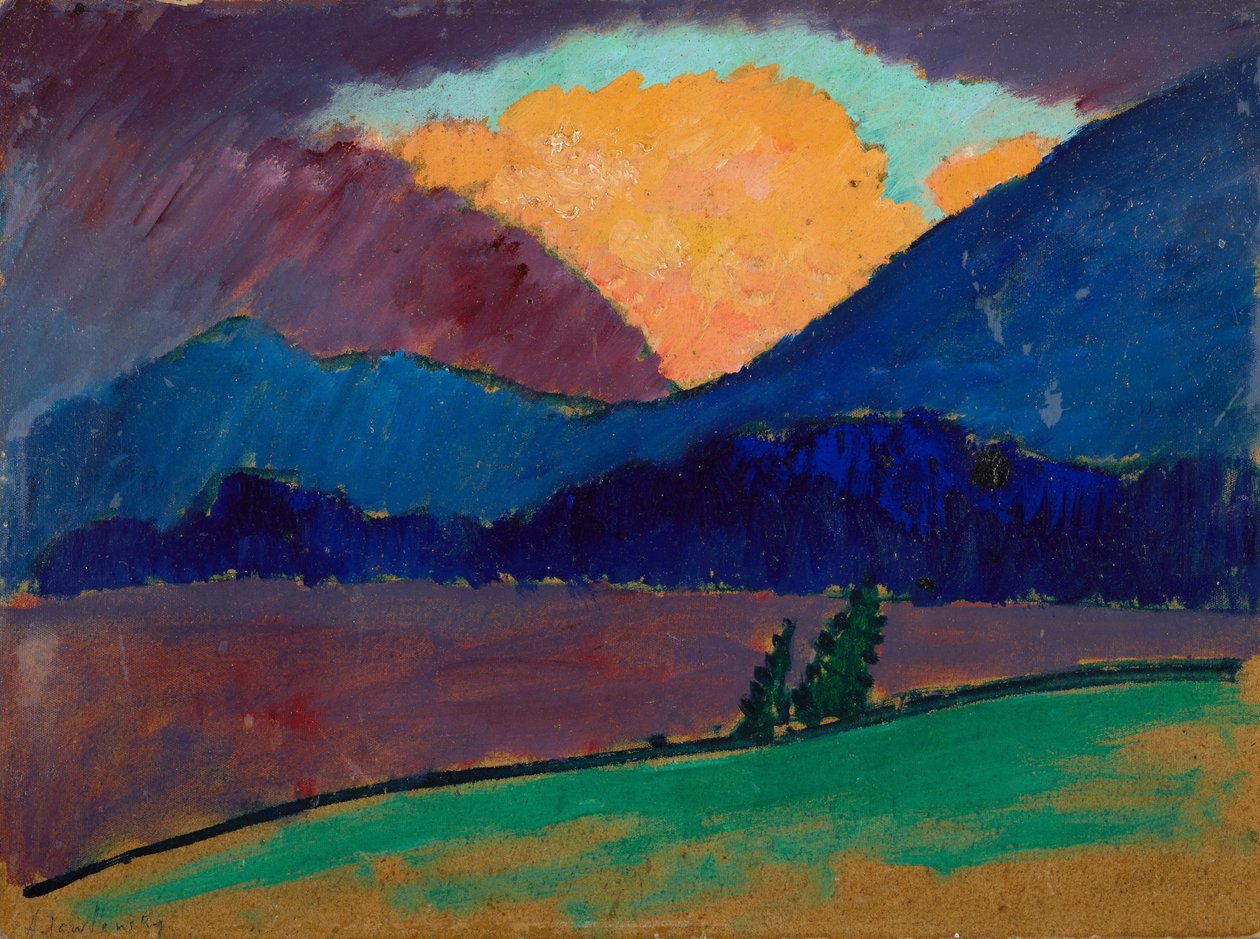 Murnau'da yaz akşamı by Alexej von Jawlensky