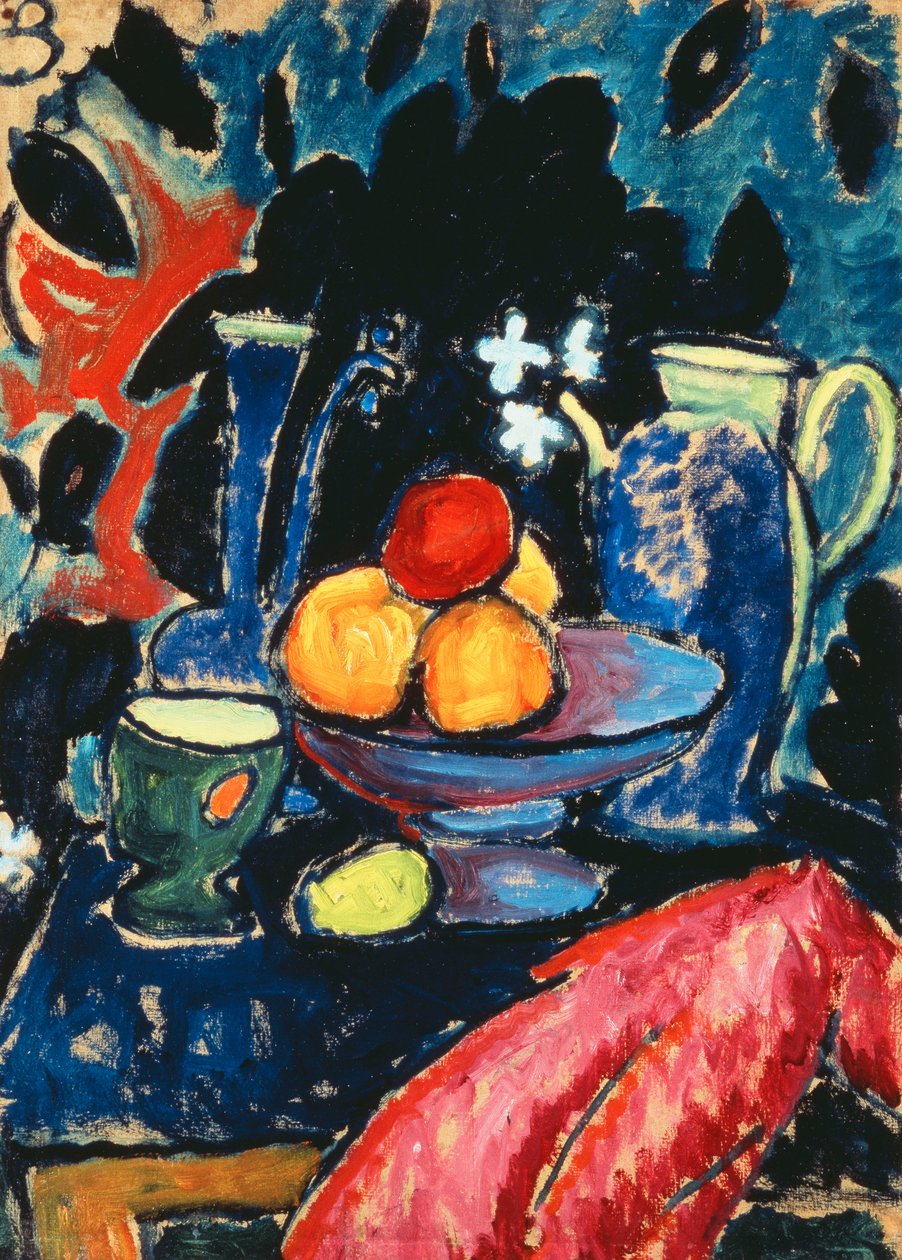 sürahi ile natürmort; Sürahi ile Natürmort, c.1913 by Alexej von Jawlensky