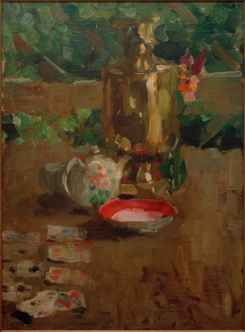 Bir semaver ile natürmort by Alexej von Jawlensky