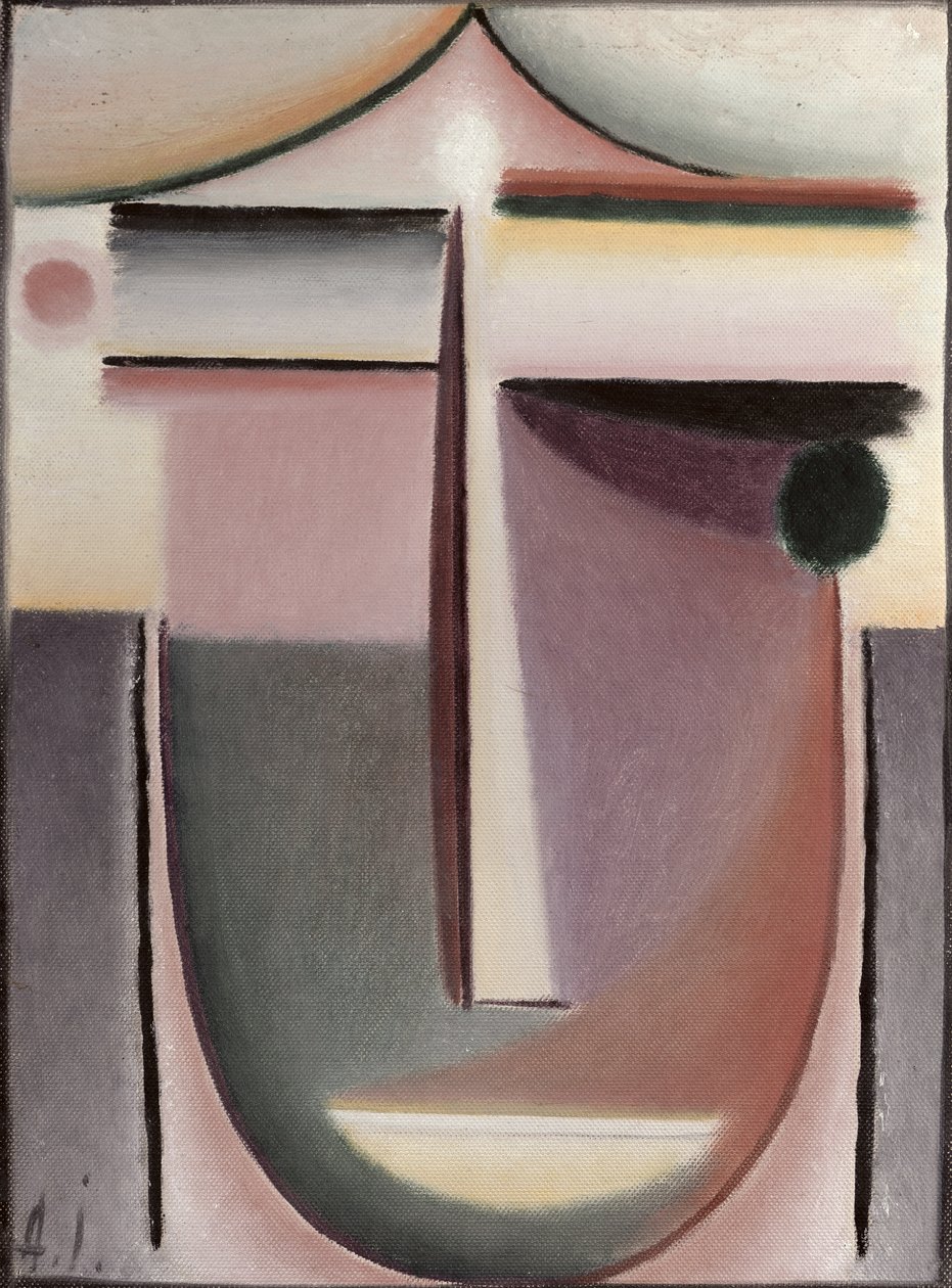 Violet Shadow (karton üzerine yağlı boya) by Alexej von Jawlensky