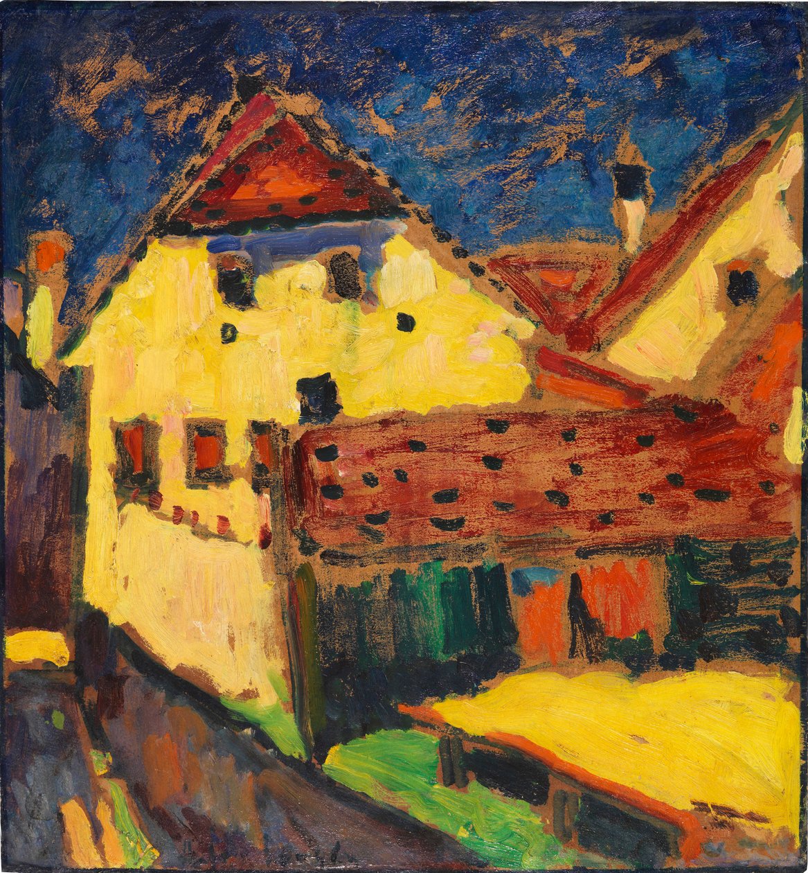 Sarı evler, 1909. by Alexej von Jawlensky