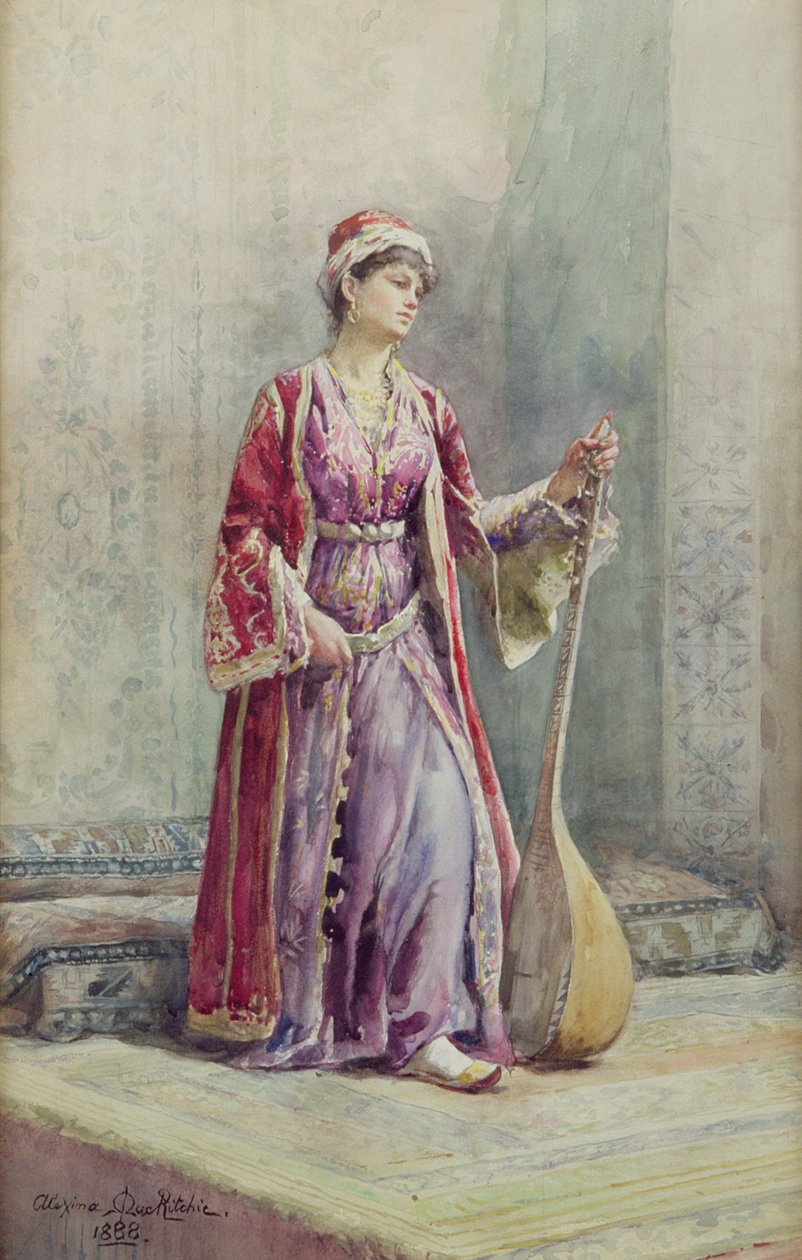 Bir Harem Müzisyeni, 1888 by Alexina MacRitchie