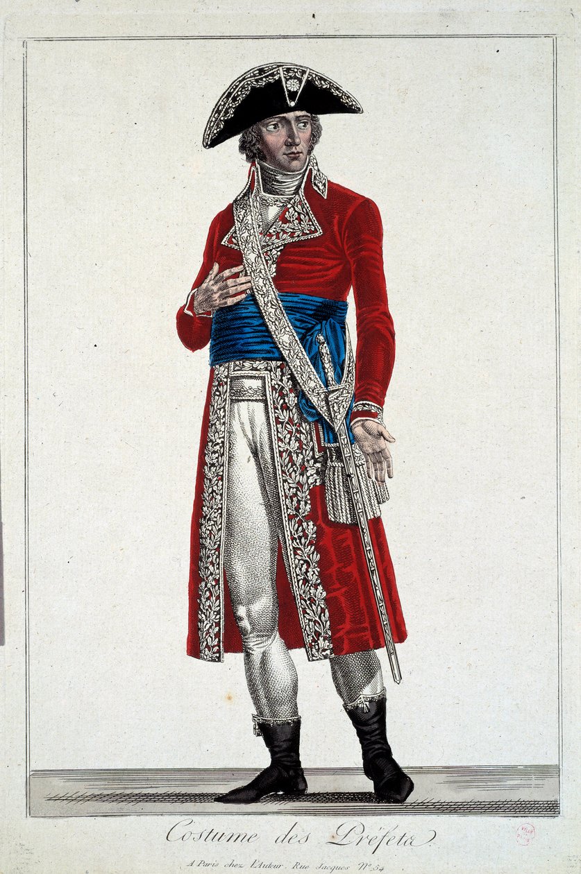 Alexis Chataignier (1772-1817) Tarafından Yapılan Kırmızı Kostümlü Bir Prefet by Alexis Chataigner