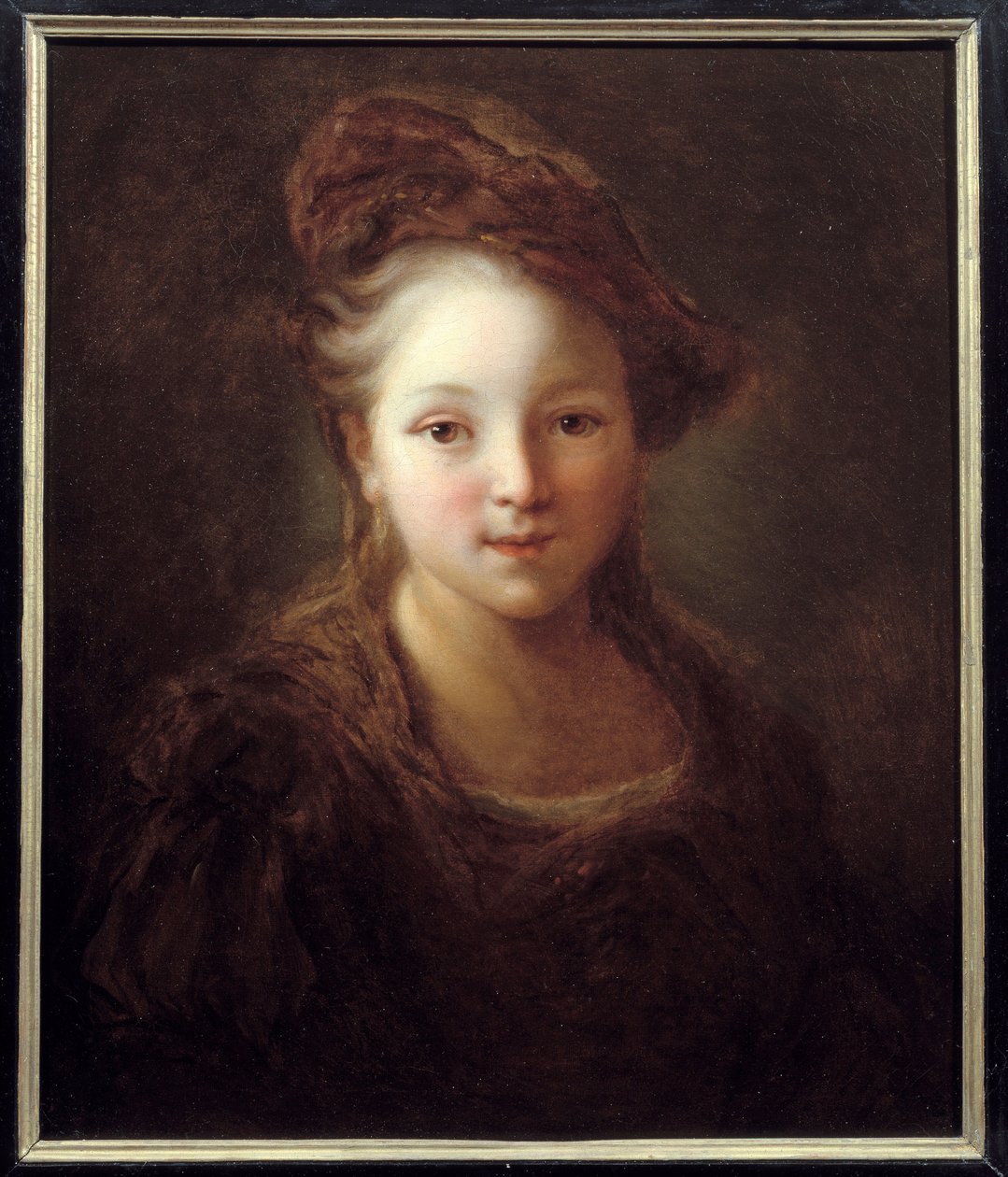 Genç bir kızın portresi. Resim Alexis Grimou (1680-1740), yaklaşık 1720. Amiens, Musee De Picardie - Genç bir kızın portresi. Jean Alexis Grimou (1680-1740), 1720 dolaylarında tablo. Picardie Müzesi, Amiens, Fransa by Alexis Grimoux