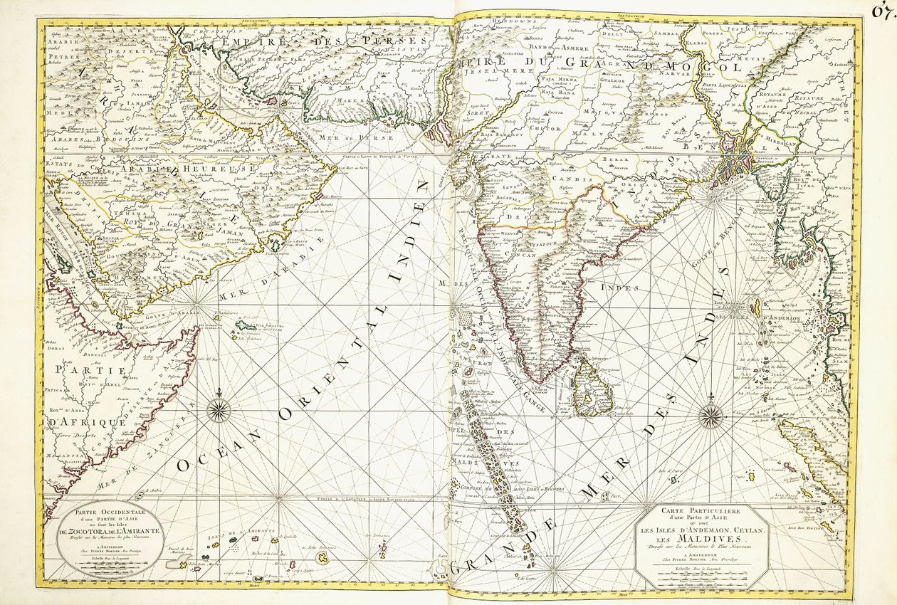 Afrika, Arabistan ve Hindistan Haritası by Alexis Hubert Jaillot