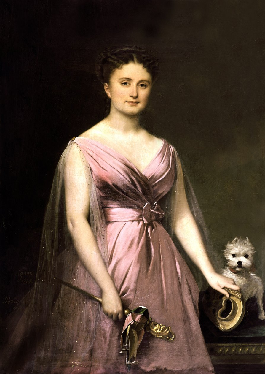 Hortense Schneider'in Portresi by Alexis Nicolas Perignon
