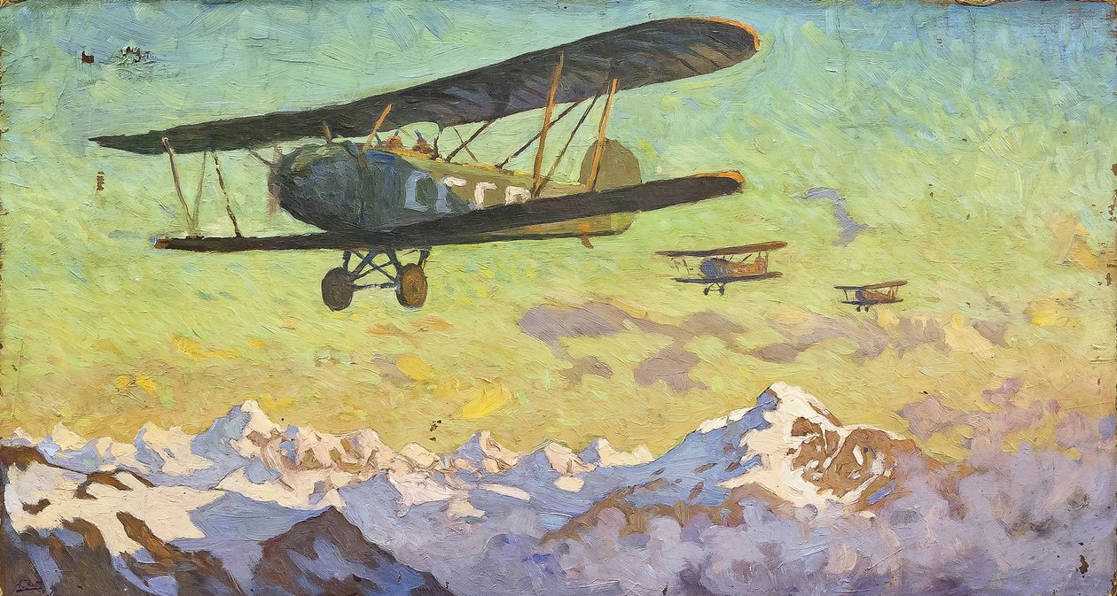 Kafkas Dağları'nın Üstten Uçuşu by Alfons Konstantinovich Zhaba