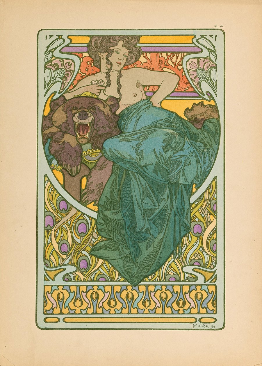 Dekoratif Belgeler, 1902. by Alfons Marie Mucha