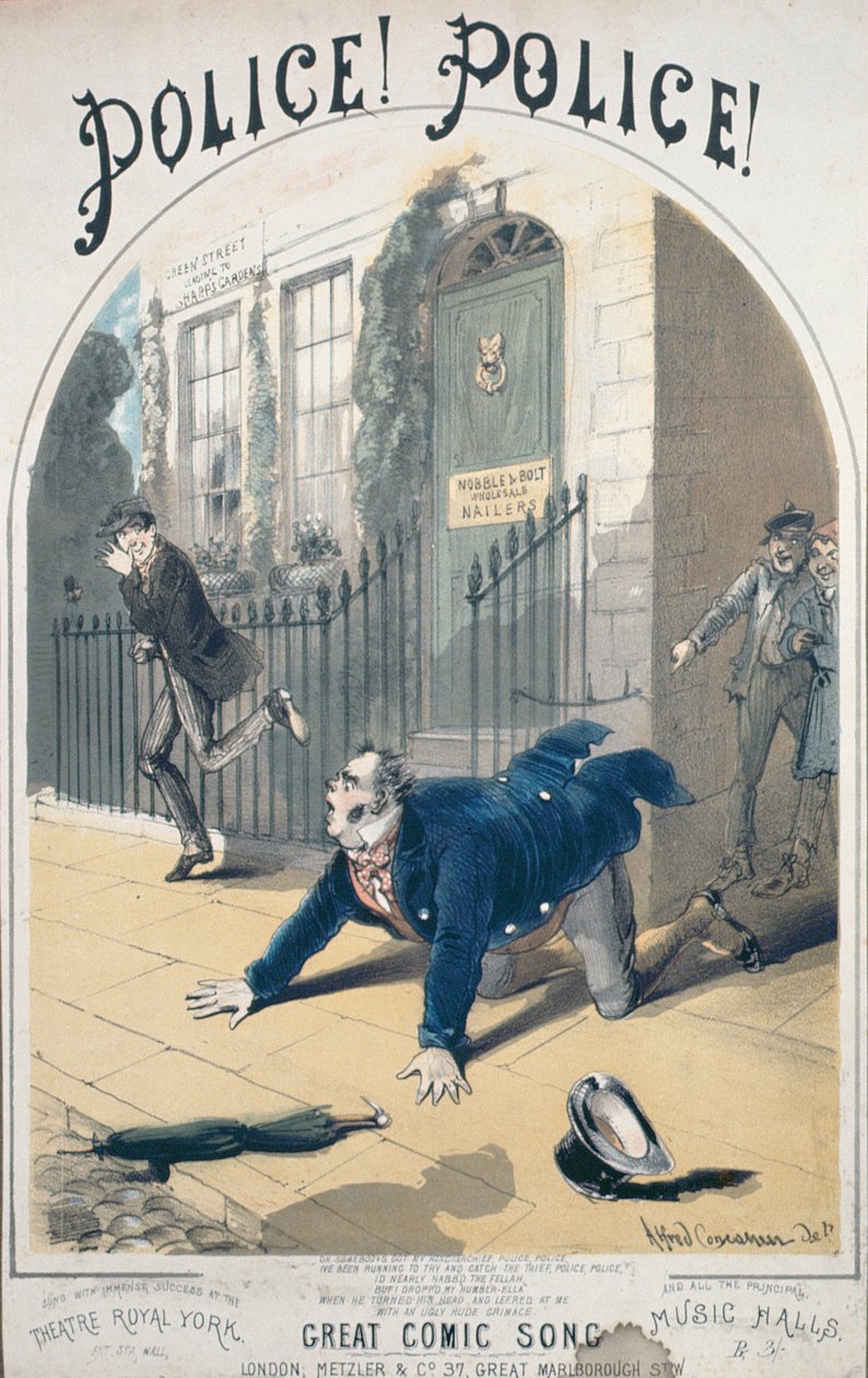 Polis! Polis! Şarkı Kitap Kapağı, c.1865 by Alfred Concanen