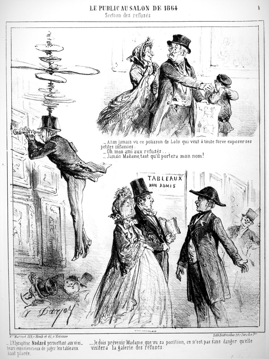 1864 Salon des Refuses karikatürleri by Alfred Darjoy
