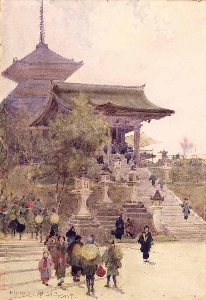 Hacılar yükselen Kiyomizu-Dera, Kyoto, Tapınağı