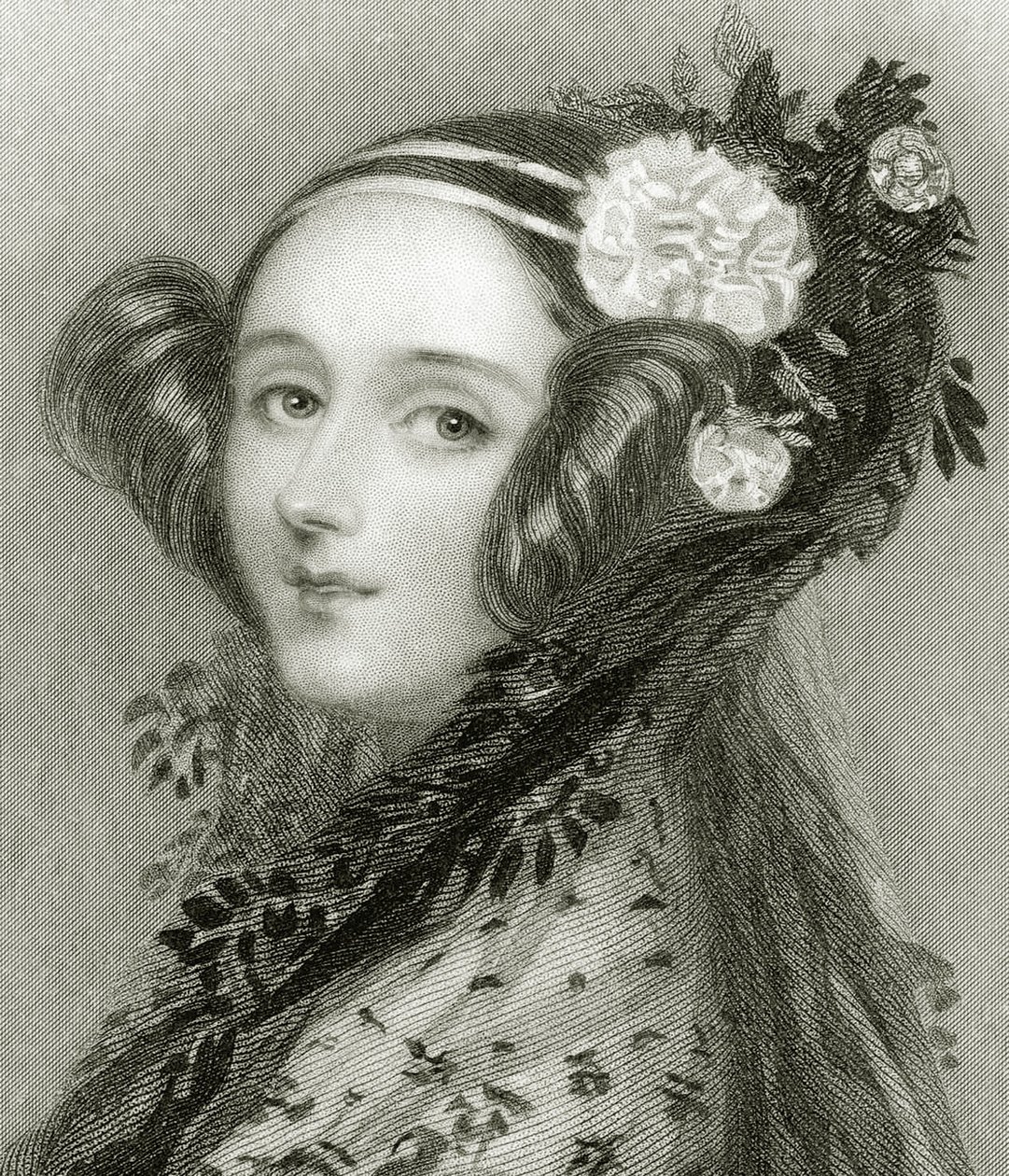 Augusta Ada King'in (1815 - 1852), Lovelace Kontesi'nin portresi. by Alfred Edward Chalon