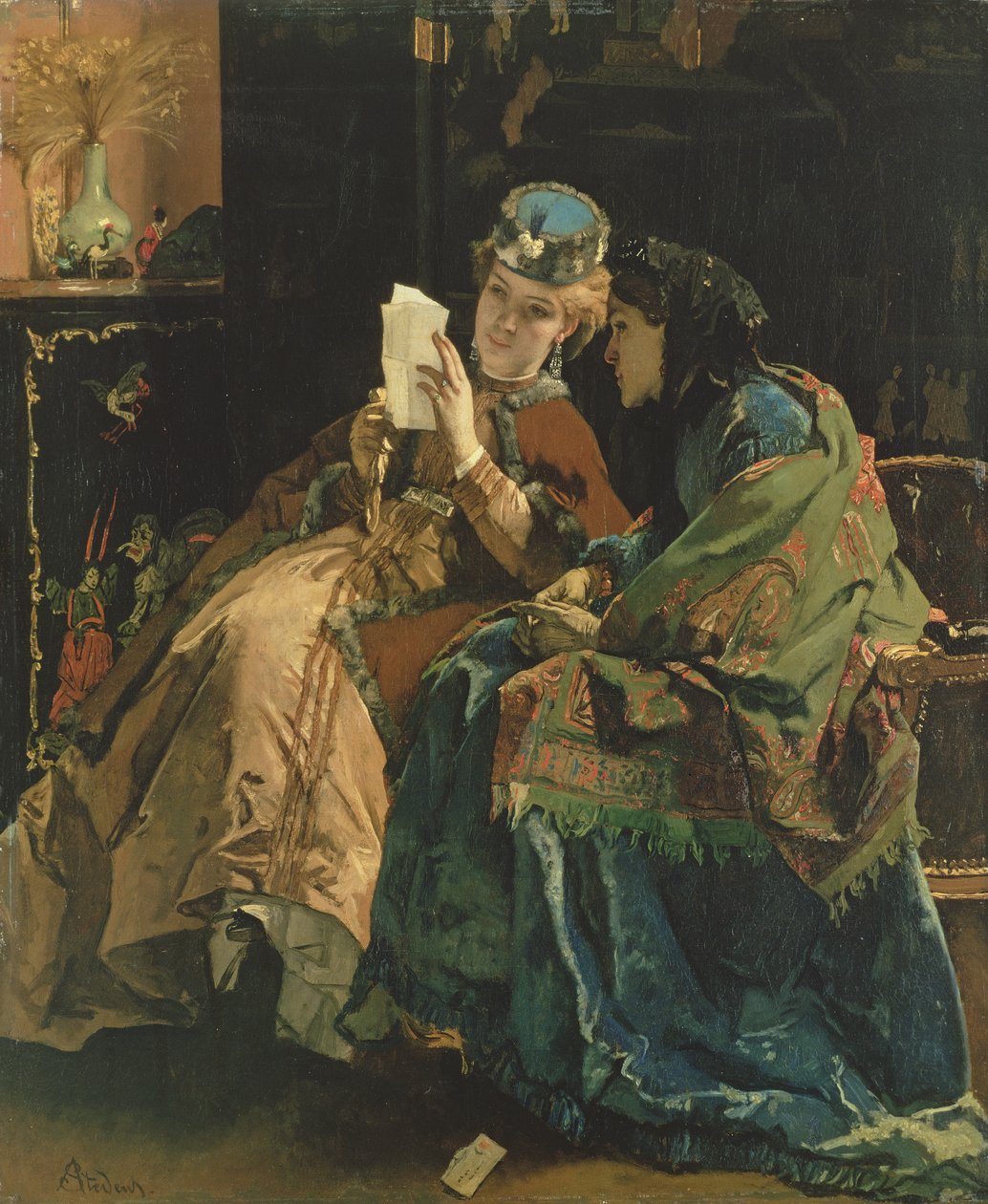 Mektubu Okumak by Alfred Emile Stevens
