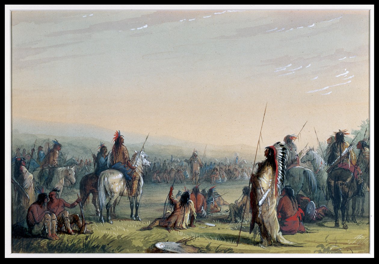 Hint Konseyi, 1837 by Alfred Jacob Miller