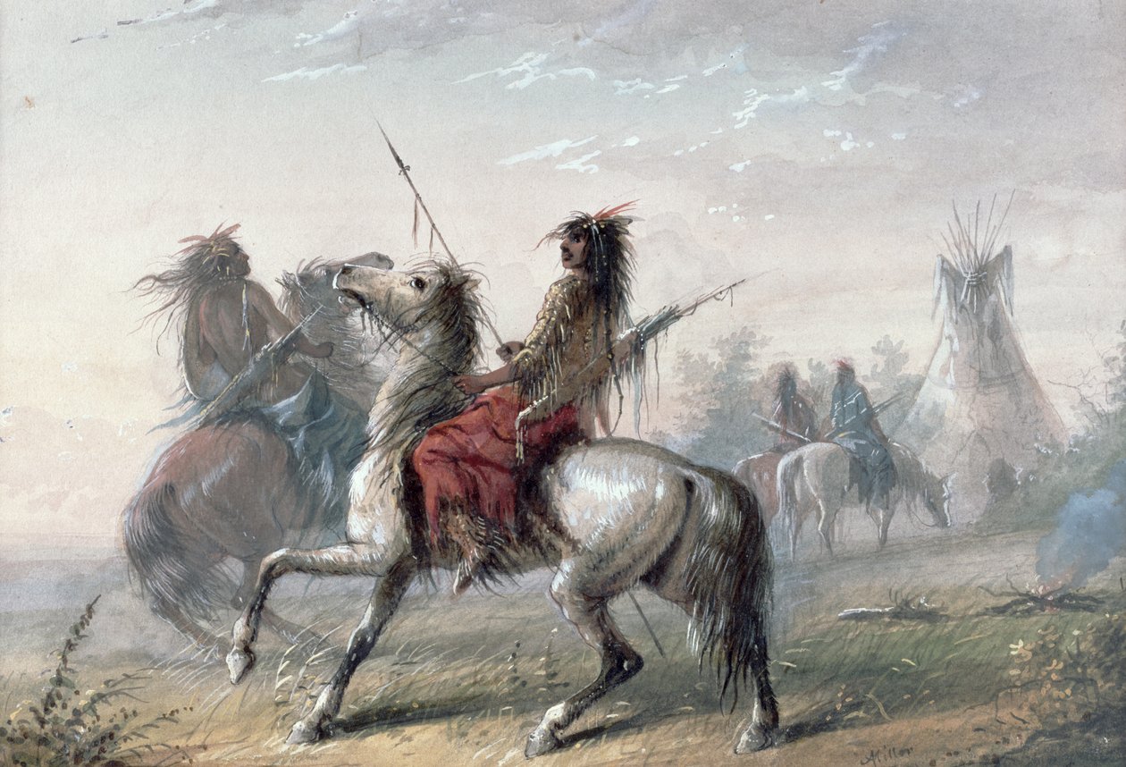 Yılan Kızılderilileri, 1837 by Alfred Jacob Miller